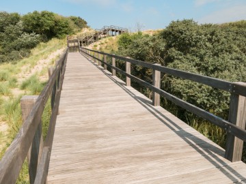 Wenduine - De Haan - construction d'escalier en bois dans les dunes